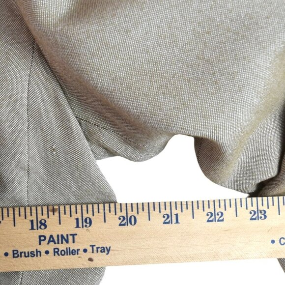 Le Suit Blazer Oatmeal Khaki Size 12 Safari Pockets - Picture 6 of 9